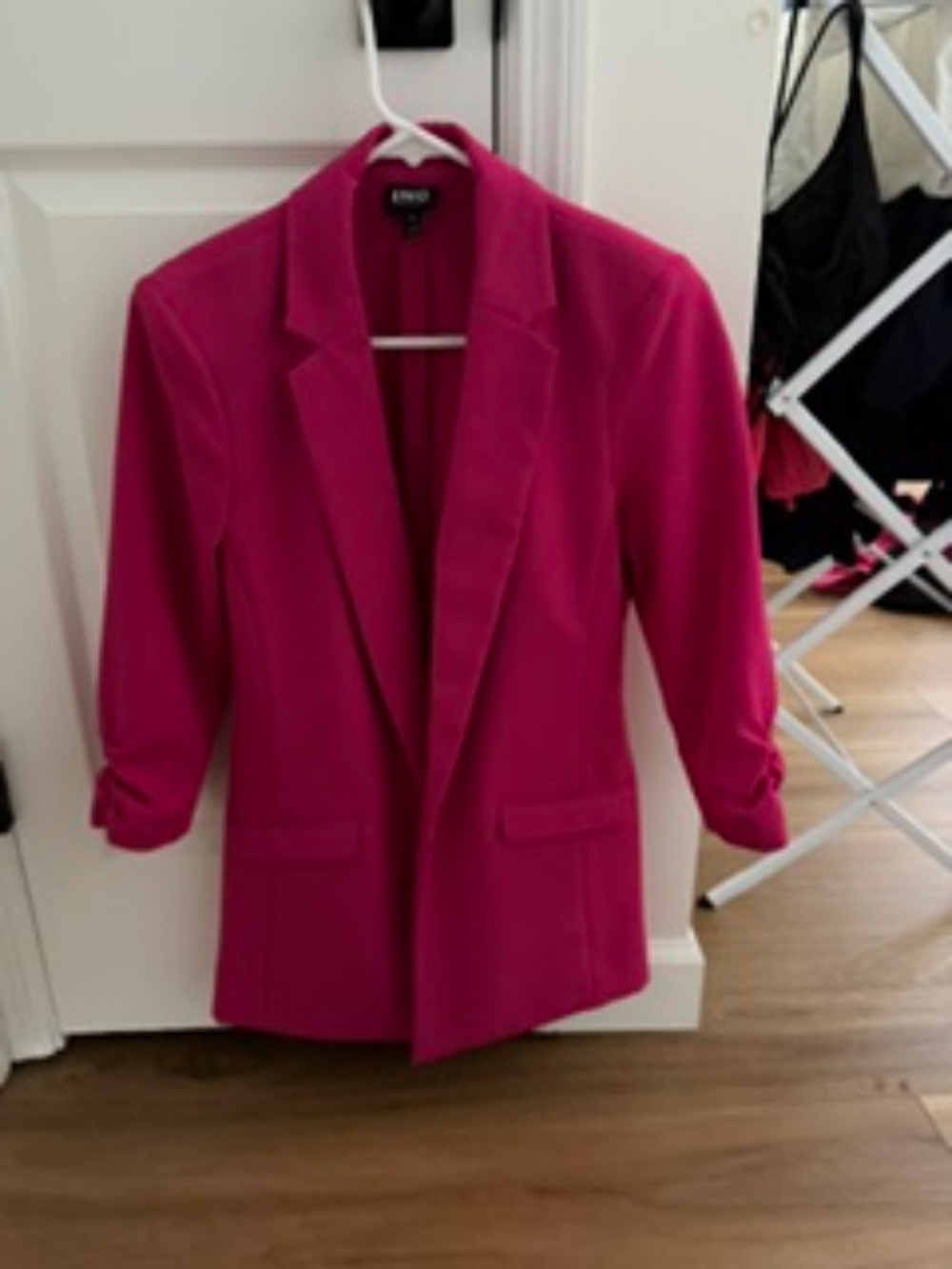 I.N.C. International Concepts Women's 3/4-Sleeve Blazer - Hot Pink - Size XS